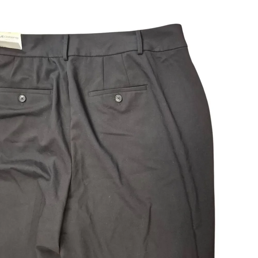 NWT Liz Claiborne Plus Women Black Secretly Slimming Sophia Trouser 18